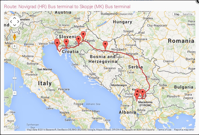 karta hrvatske novigrad Autobus Hrvatska – Makedonija karta hrvatske novigrad