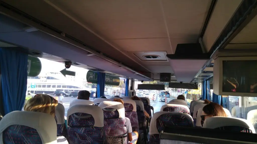 Onboard the bus from Split to Zagreb